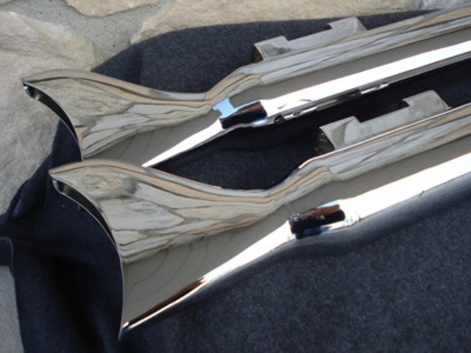 SILENCIADOR DE ESCAPE CROMADO COLA DE PESCADO HARLEY ULTRA ROAD KING TOURING 95-2016 Foto 4 de 4