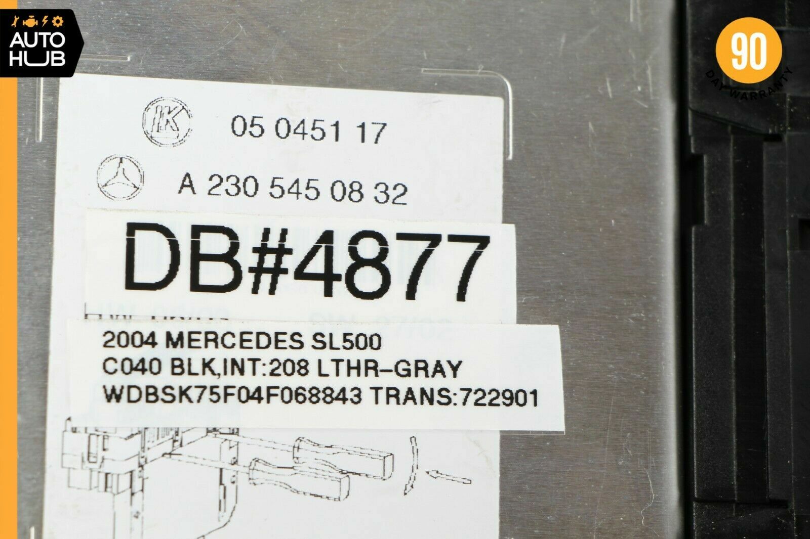03-12 Mercedes R230 SL500 SL550 SLR Front Left SAM Fuse Box Control Module OEM