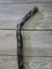 Vintage 41.5  Hand Carved Folk Art Walking Stick Cane from Appalachian Estate
