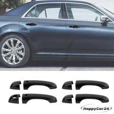 4pcs Black Exterior Door Handles Decor Shell Cover Trim For Chrysler 300 2015-21