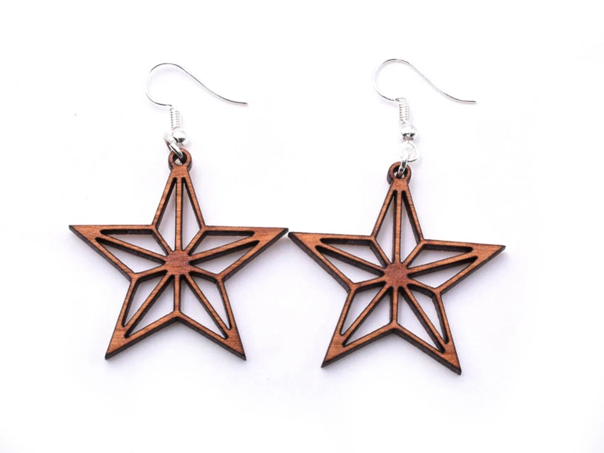 Wood veneer earrings deals