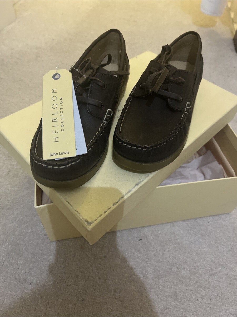 Henery Deck Shoes Boys Brown John Lewis Size 32 New Uk