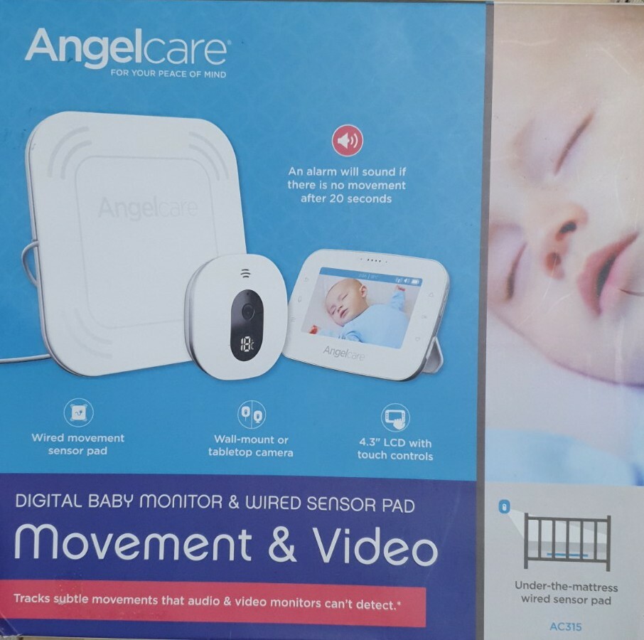 angelcare ac315 baby movement monitor with video