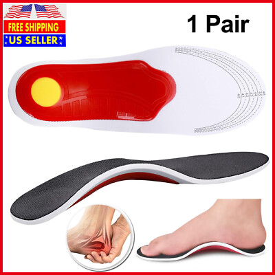 #ad #ad 1 2Pairs Orthotic Shoe Insoles Inserts Flat Feet High For Fasciitis Arch Support $17.99