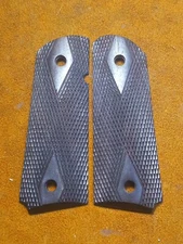 WWI WWII 1911 1911A1 Colt Grips Double Diamond Solid Walnut 