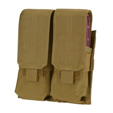 Molle Tactical Double Mag Pouch, 4 Full Mag Size Closed Top - COYOTE