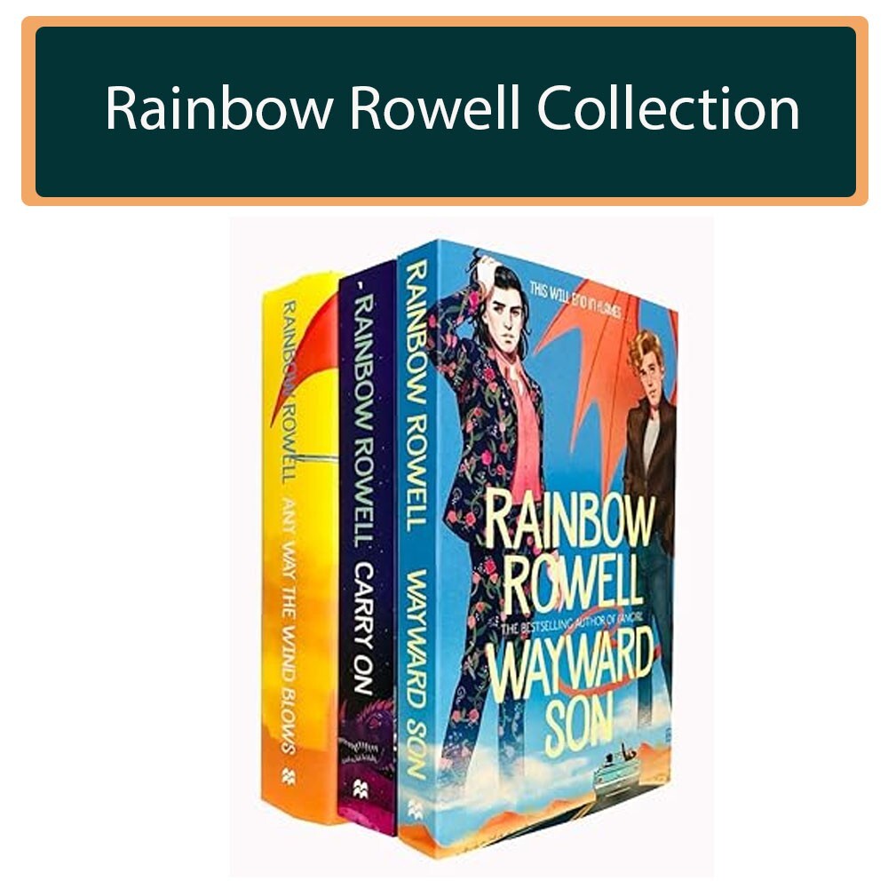 Simon Snow Series 3 Books Set by Rainbow Rowell Carry On, Any Way the Wind Blows