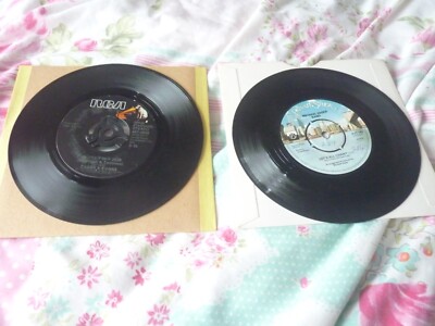 Michael Zager Band & Evans 2 7''s In Year 2525 plays EX Lets All Chant low VG