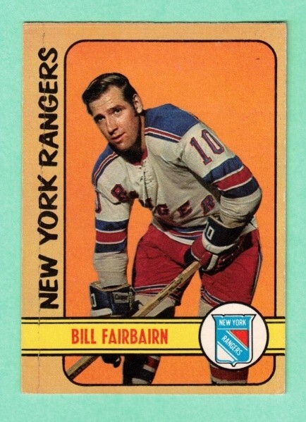 (1) BILL FAIRBAIRN 1972-73 O-PEE-CHEE # 87 RANGERS EX/EX+  CARD (L0082)