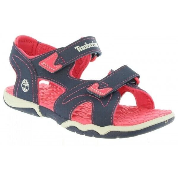 Nuovi sandali Timberland da bambina blu rosa cinturino a strappo comodi sportivi acqua taglia 10