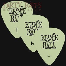 6 x Ernie Ball Super Glow Guitar Picks Plectrums - Choice Of Sizes