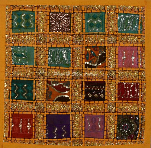 Patchwork Floor Pillows Cases Car Sofa Boho Art Room Decorative Cushion Cover - Picture 5 of 6