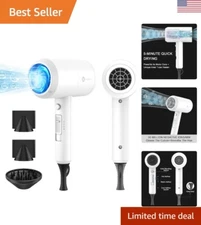Fast Drying Ionic Hair Dryer - Powerful 1800W, Low Noise, 2 Concentrator Nozzles