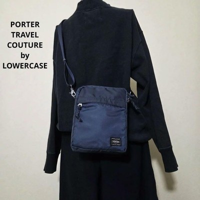 Porter Travel Couture Nylon Navy Shoulder Bag 23x16.5cm Used