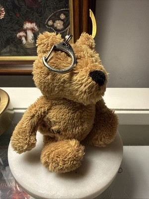 Steiff Bär Biene kuschelig 5 Zoll Stofftier Plüsch Taschenanhänger Schlüsselanhänger Clip Ohr Band