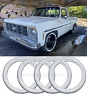 20'' White Wall Fakewall Sidewall Tire insert Trim set For Car 4 pcs.