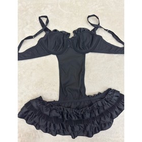 Victoria's Secret Sexy Little Things Teddy Bodysuit Black 34B Skirted