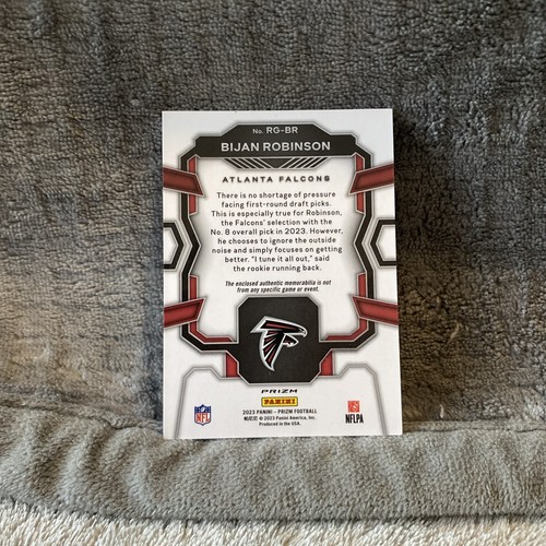2023 Panini Prizm - Rookie Gear Patch #RG-BR Bijan Robinson (RC) Mint/NM - Picture 6 of 6