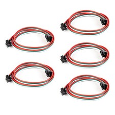 5 PCS 20AWG 3 Pin JST SM Male Female LED Connector 1.64Ft/0.5m Extension Cable