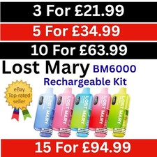 Lost Mary BM6000 Rechargeable Vape Kit Replaceable Pod|20mg