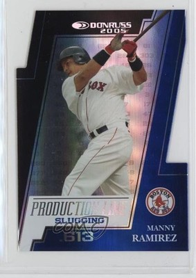 2005 Donruss Production Line Slugging Die-Cut 37/100 Manny Ramirez #PL-8 4f5