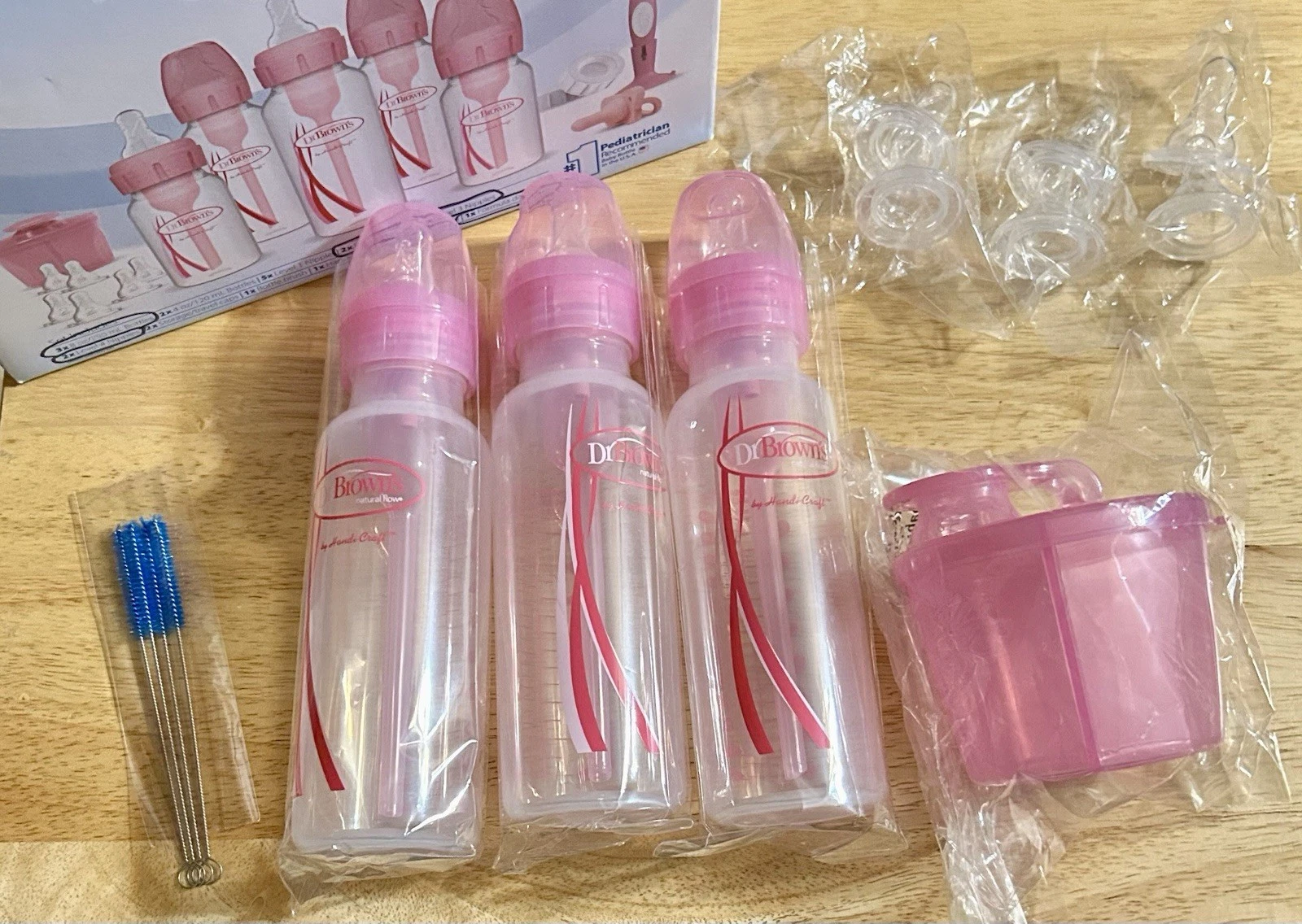 NEW Dr Brown’s Anti-Colic Pink Bottle Set Target Exclusive (See Description)