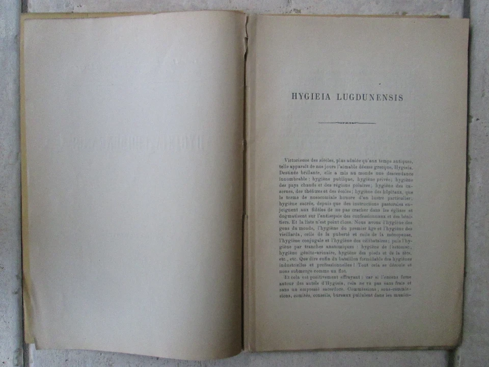 SABATIER : HYGIEIA LUGDUNENSIS, histoire de l'hygiène à Lyon, peste, 1901. - Photo 3/4