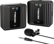 TREIDEK Lavalier Funkmikrofon 2,4GHz Kabellos...