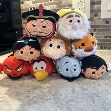 Disney Aladdin 3.5  Tsum Tsums Plush Lot Of 9 Jasmine Genie Jafar Abu Rajah