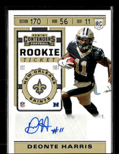 Deonte Harris 2019 Contenders Rookie Ticket RC Auto