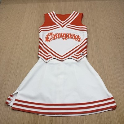 Varsity Cheerleading Uniform COUGARS Orange / White USA