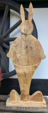 ❤️ XXL Hase Osterhase  aus Holz - Mangoholz   - Landhaus - Nature Höhe 62 cm❤️