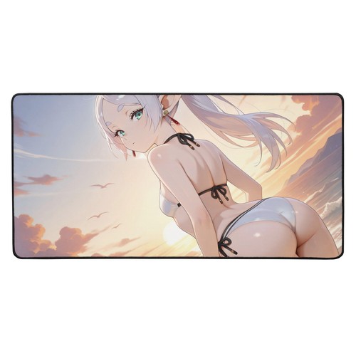 Frieren Lil Ass Waifu 16"x32" XL Mauspad Schreibtisch Matte Gaming Spielmatte Ecchi TCG CC