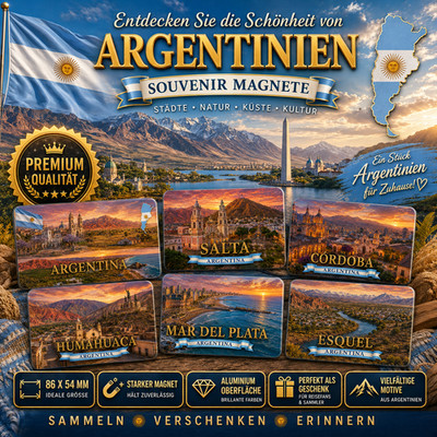 Argentinien Kühlschrankmagnet Souvenir Buenos Aires Iguazu Patagonien Geschenk