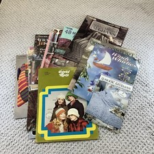 Vintage Crochet Knit Pattern Books Lot Leisure Arts Minerva Heart Sizes  extras