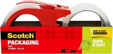 Sure Start Packing Tape Clear Quiet Unwind and Easy Start 1.88 in. x 38.2 yd. 2