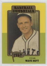 1980-84 SSPC Baseball Immortals 1st Printing MLB Logo Waite Hoyt #113 HOF 0ot5