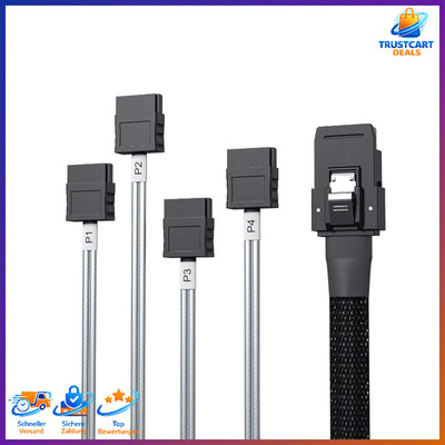 Mini SAS Kabel SFF-8087 auf 4xSATA 0,5m 6G Internes Fan-out Kabel