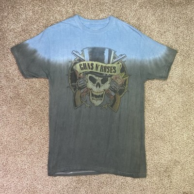 Guns N Roses T-Shirt Women S Washed Blue Acid Wash Greatest Hits Band Rock Music