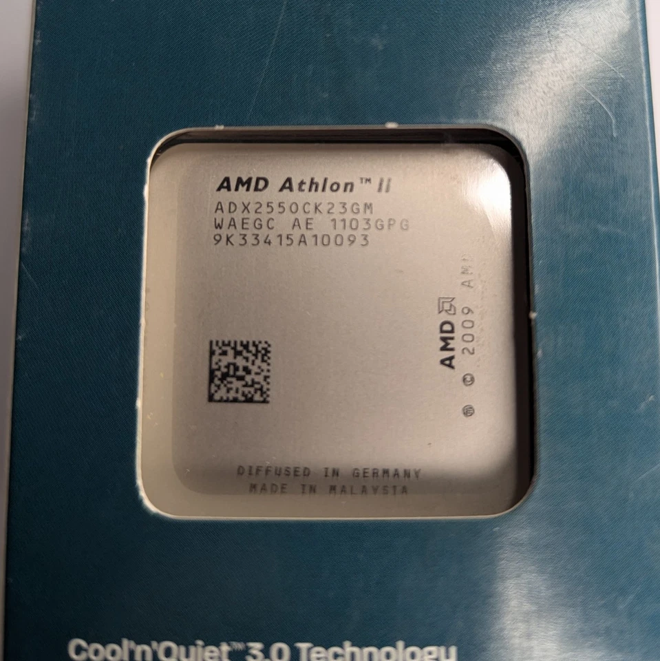 AMD ATHLON CPU II X2 255 Multi-Core (3.1 GHz, Socket AM3) ADX2550CGMBOX Sealed - Image 2 of 4
