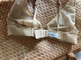 La Perla Tan Cream Light Wireless Bra Made in Italy Size 2 or USA 34