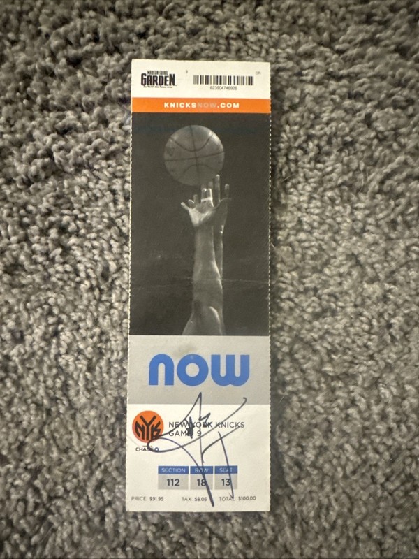Signed New York Knicks Ticket- Landry Fields
