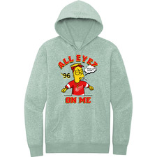 NEW RETRO KINGS THUG LIFE BART TOON HEATHER SAGE Hoodie SM-4XLARGE MADE IN USA