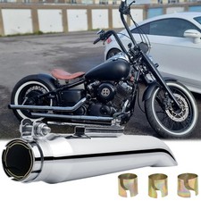 1.5-2" Motorcycle Exhaust Pipe Slip-On Muffler For Yamaha XVS650 250 1100 Bobber