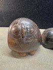 Mexico Pottery Owl and Cat Hand Painted Pair Vintage see below — photo 2