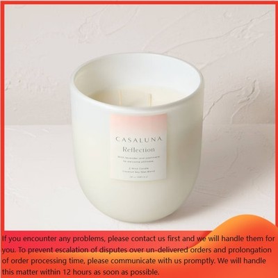 2-Wick Reflection Core Frosted Glass Wellness Jar Candle White 24oz - Casaluna 