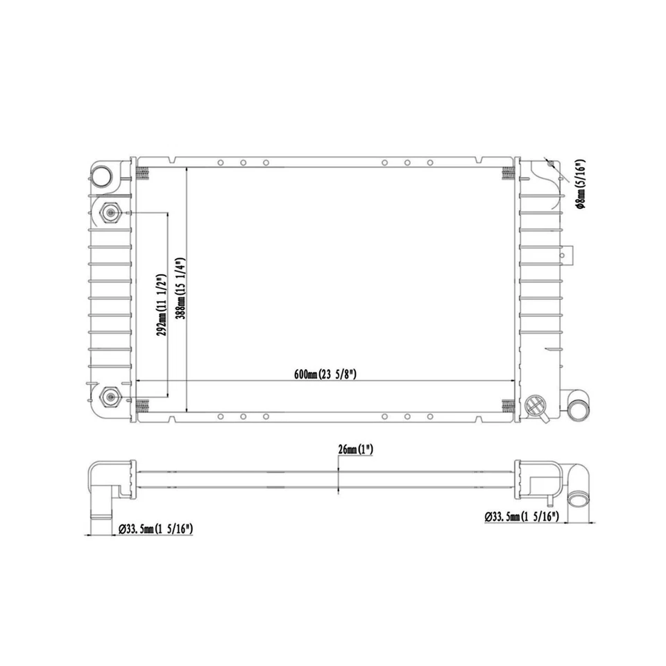 Radiator Fit for Buick Skylark Oldsmobile Cutlass Calais Pontiac Grand Am L4 — 第 4/4 张图片