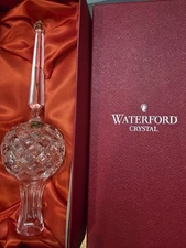 Waterford Crystal Tree Top Topper Xmas Ornament Star Ireland Great 10 1/2" Boxed