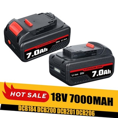 Für DeWalt DCB200 Akku 18V Li-Ion Ersatz DCB182 DCB205-2 DCB184 7,0Ah /5.5Ah