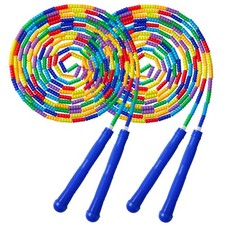Double Dutch Jump Rope 16 Ft 2 Pack Beaded Skipping Ropes for Kids Adults